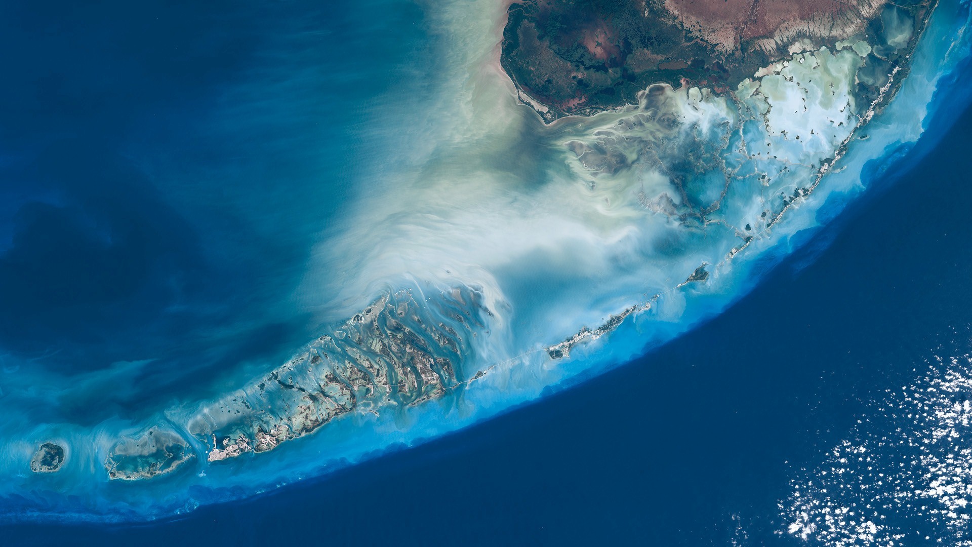Satellite view of the Florida Keys